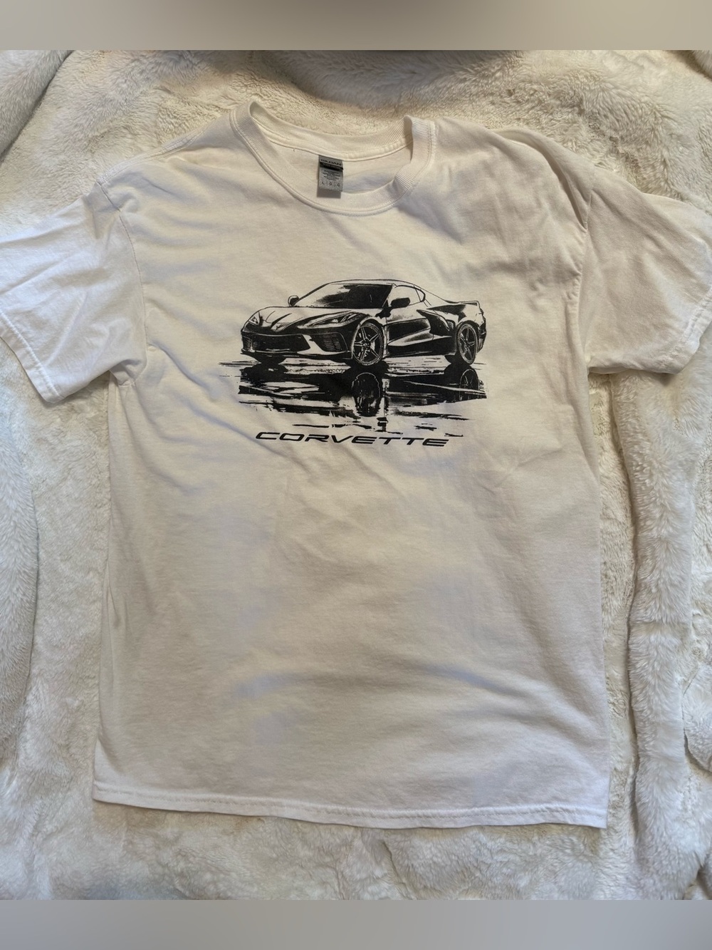 Corvette Graphic White Men's T‑Shirt